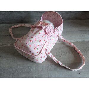 Corolle Pink Doll Carrier For 10" Baby Doll Floral Vintage 1995 b202